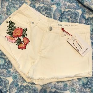 NWT Embroidered Shorts